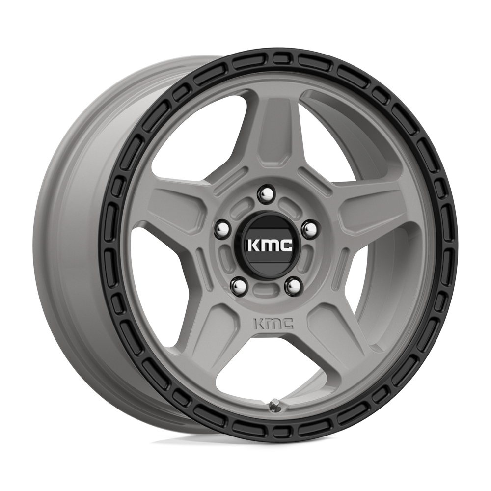 KMC Wheels KM721 Alpine 16x7 Satin Gray w/Black Lip 15mm ET 72.56mm CB 5x114.3