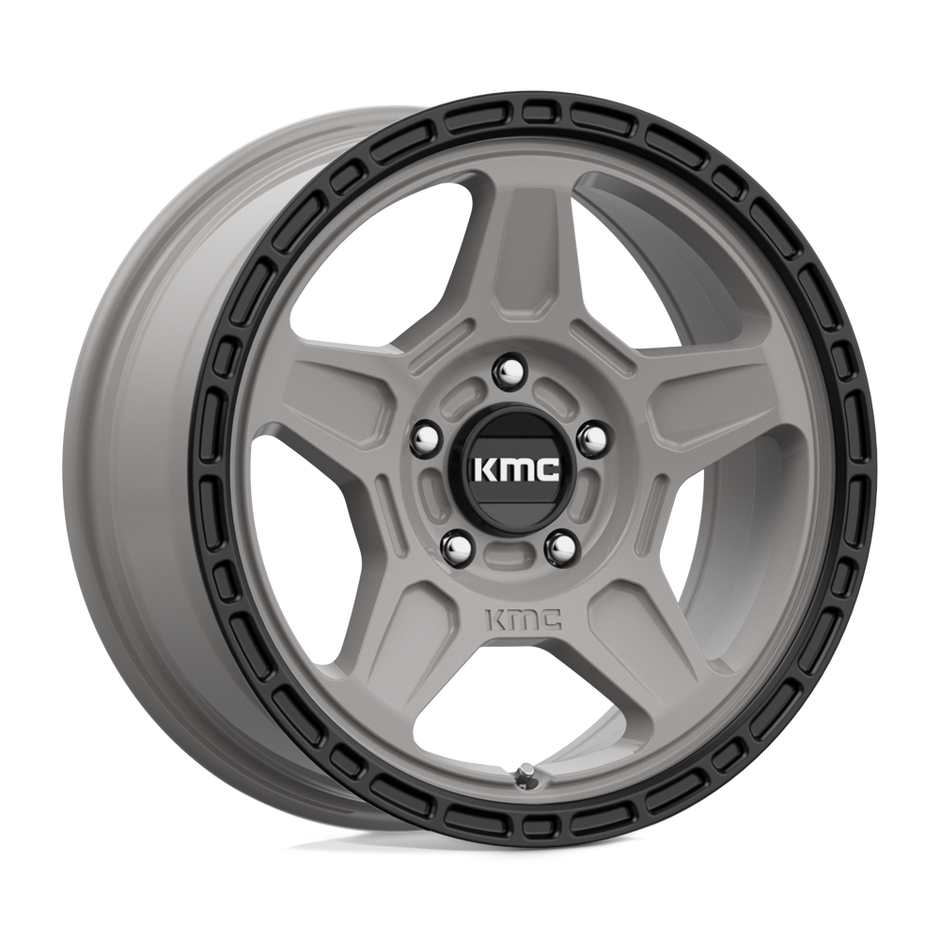 KMC Wheels KM721 Alpine 16x7 Satin Gray w/Black Lip 15mm ET 72.56mm CB 5x114.3