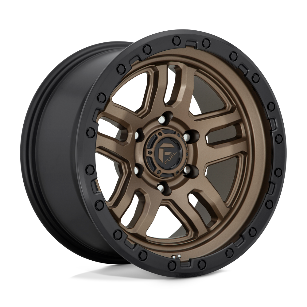 Fuel Wheels D702 Ammo 17x9 Matte Bronze w/Black Bead Ring -12mm ET 71.5mm CB 5x127