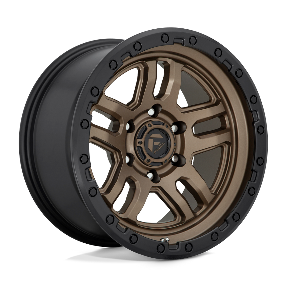 Fuel Wheels D702 Ammo 17x9 Matte Bronze w/Black Bead Ring -12mm ET 71.5mm CB 5x127
