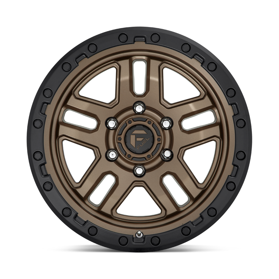 Fuel Wheels D702 Ammo 17x9 Matte Bronze w/Black Bead Ring -12mm ET 71.5mm CB 5x127