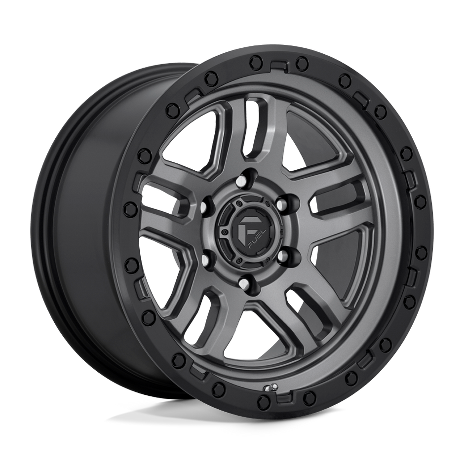 Fuel Wheels D701 Ammo 17x9 Matte Gunmetal w/Black Bead Ring -12mm ET 71.5mm CB 5x127