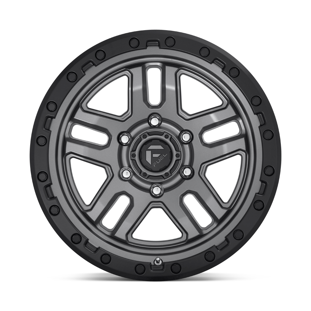 Fuel Wheels D701 Ammo 17x9 Matte Gunmetal w/Black Bead Ring -12mm ET 71.5mm CB 5x127