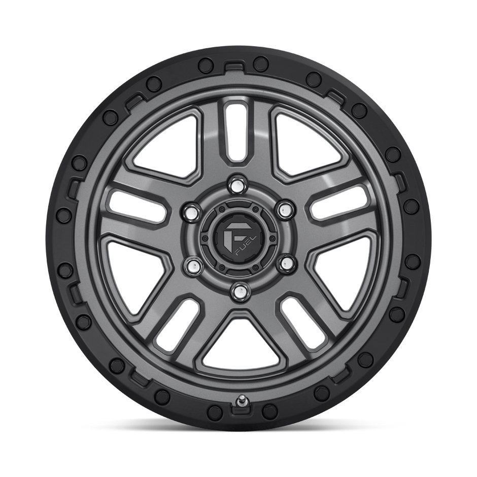 Fuel Wheels D701 Ammo 17x9 Matte Gunmetal w/Black Bead Ring -12mm ET 71.5mm CB 5x127