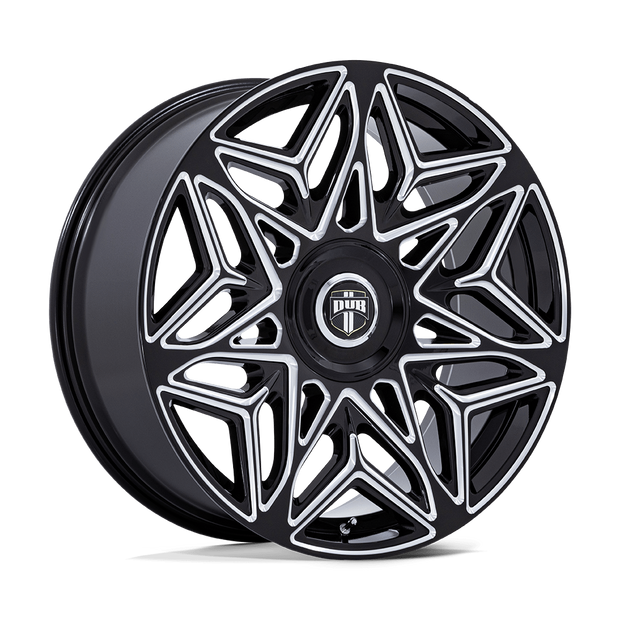 DUB Wheels DC274 Anomaly 24x9 Gloss Black Milled 38mm ET 74.1mm CB 5x115/5x120