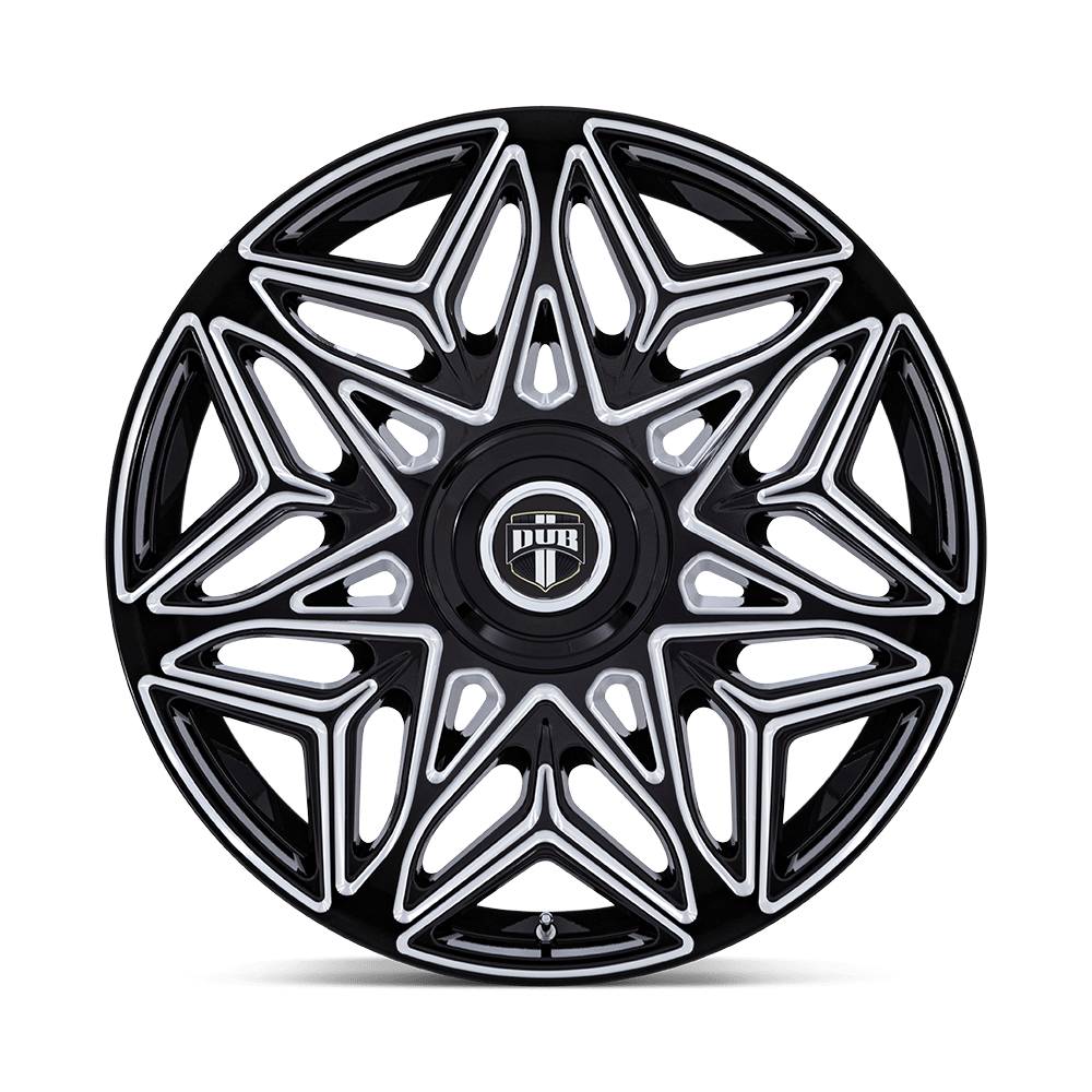 DUB Wheels DC274 Anomaly 24x9 Gloss Black Milled 38mm ET 74.1mm CB 5x115/5x120