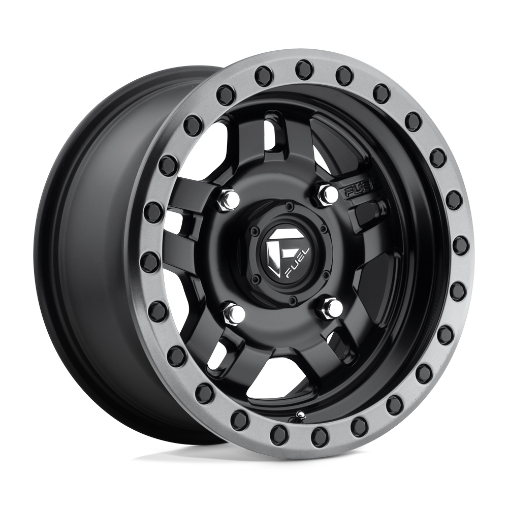 Fuel Wheels D557 Anza UTV 14x7 Matte Black W/Gunmetal Ring 13mm ET 79.4mm CB 4x110