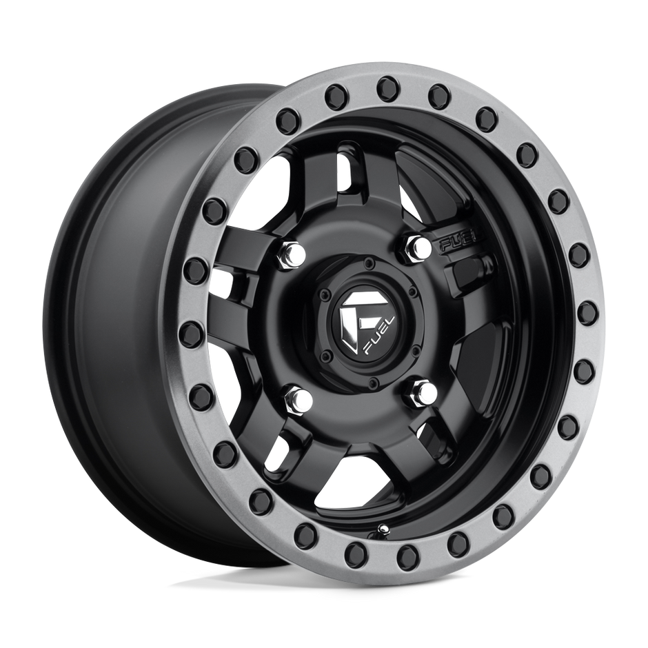 Fuel Wheels D557 Anza UTV 14x7 Matte Black W/Gunmetal Ring 13mm ET 79.4mm CB 4x110