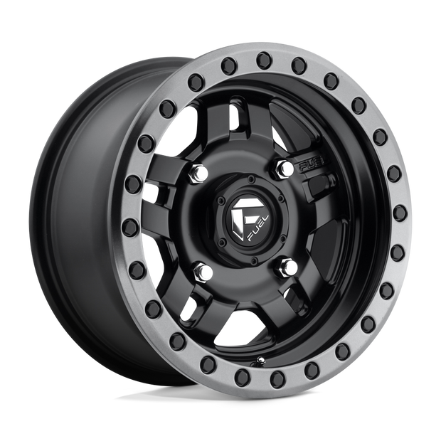 Fuel Wheels D557 Anza UTV 14x7 Matte Black W/Gunmetal Ring 13mm ET 79.4mm CB 4x110