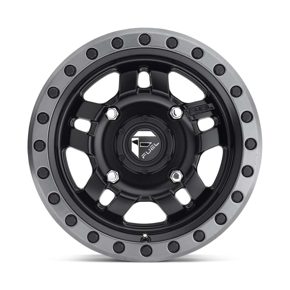 Fuel Wheels D557 Anza UTV 14x7 Matte Black W/Gunmetal Ring 13mm ET 79.4mm CB 4x110