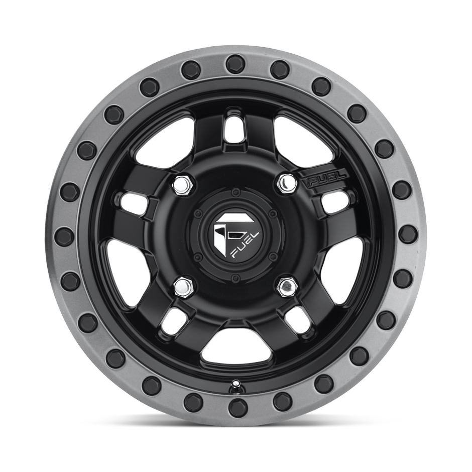 Fuel Wheels D557 Anza UTV 14x7 Matte Black W/Gunmetal Ring 13mm ET 79.4mm CB 4x110