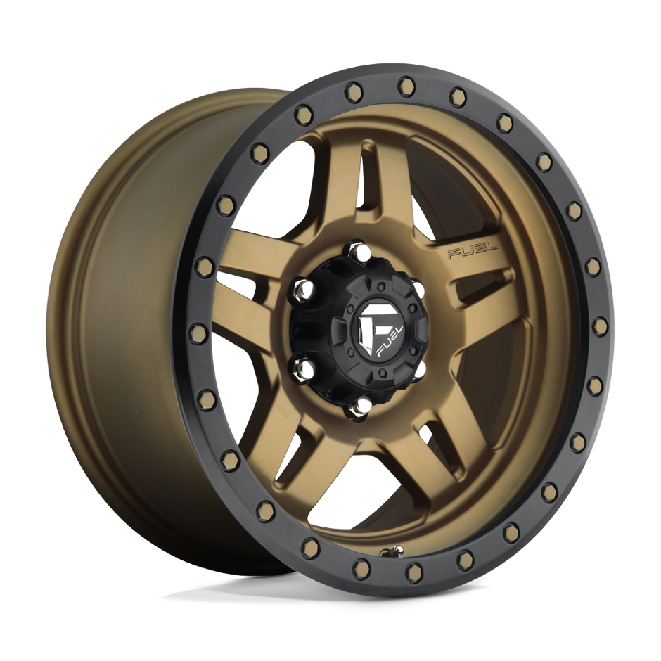 Fuel Wheels D583 Anza 17x8.5 Matte Bronze w/Black Bead Ring -6mm ET 108mm CB 6x139.7
