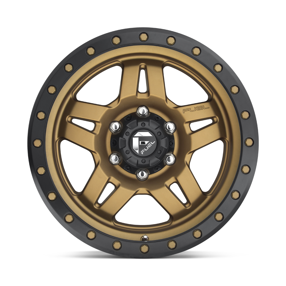 Fuel Wheels D583 Anza 17x8.5 Matte Bronze w/Black Bead Ring -6mm ET 108mm CB 6x139.7