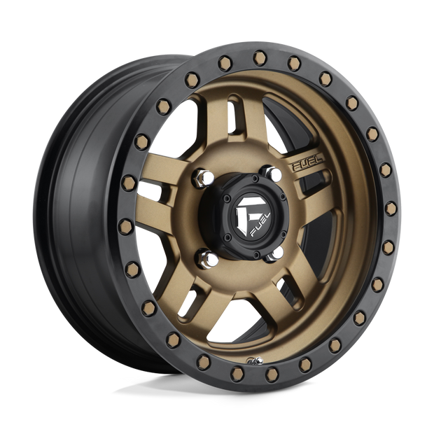 Fuel Wheels D583 Anza UTV 14x7 Matte Bronze W/Black Bead Ring 13mm ET 132mm CB 4x156