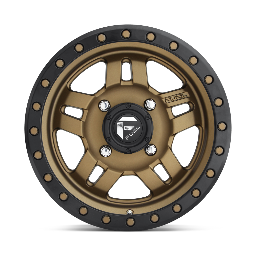 Fuel Wheels D583 Anza UTV 14x7 Matte Bronze W/Black Bead Ring 13mm ET 132mm CB 4x156