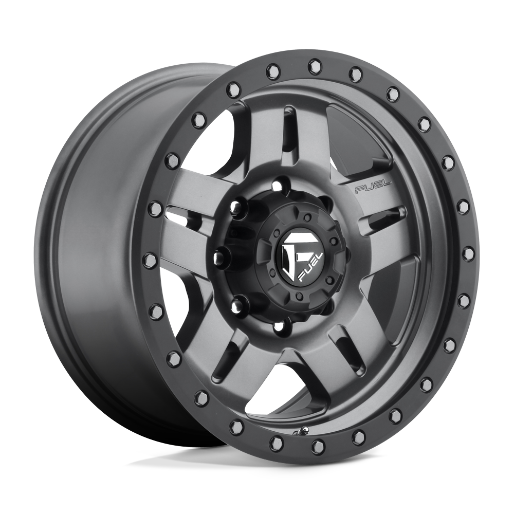 Fuel Wheels D558 Anza 15x10 Matte Gunmetal w/Black Bead Ring -43mm ET 72.56mm CB 5x114.3