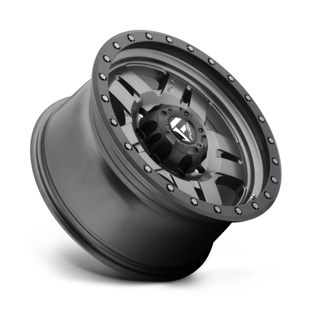 Fuel Wheels D558 Anza 15x10 Matte Gunmetal w/Black Bead Ring -43mm ET 72.56mm CB 5x114.3