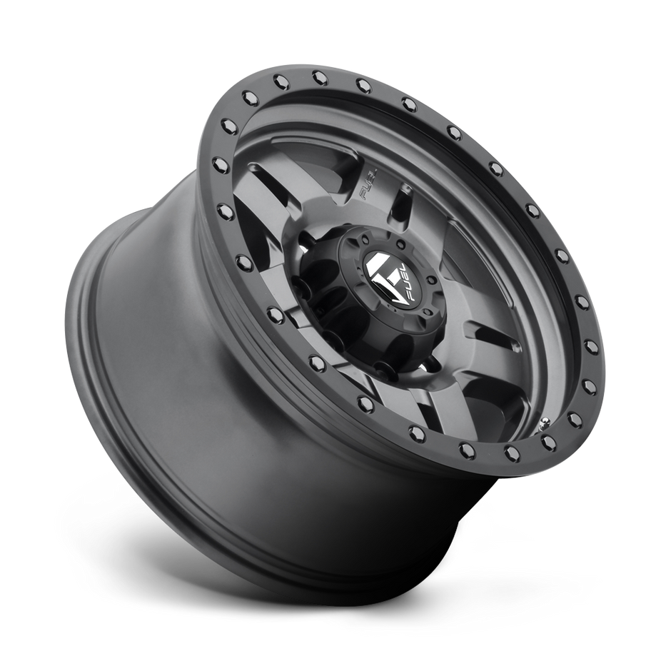 Fuel Wheels D558 Anza 15x10 Matte Gunmetal w/Black Bead Ring -43mm ET 72.56mm CB 5x114.3