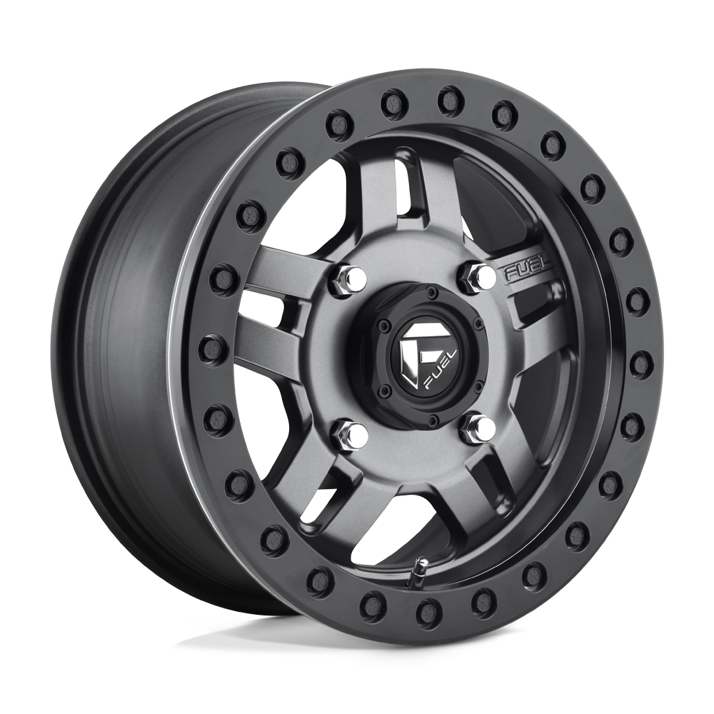 Fuel Wheels D918 Anza UTV Beadlock 14x7 Matte Gun Metal 13mm ET 110.1mm CB 4x137