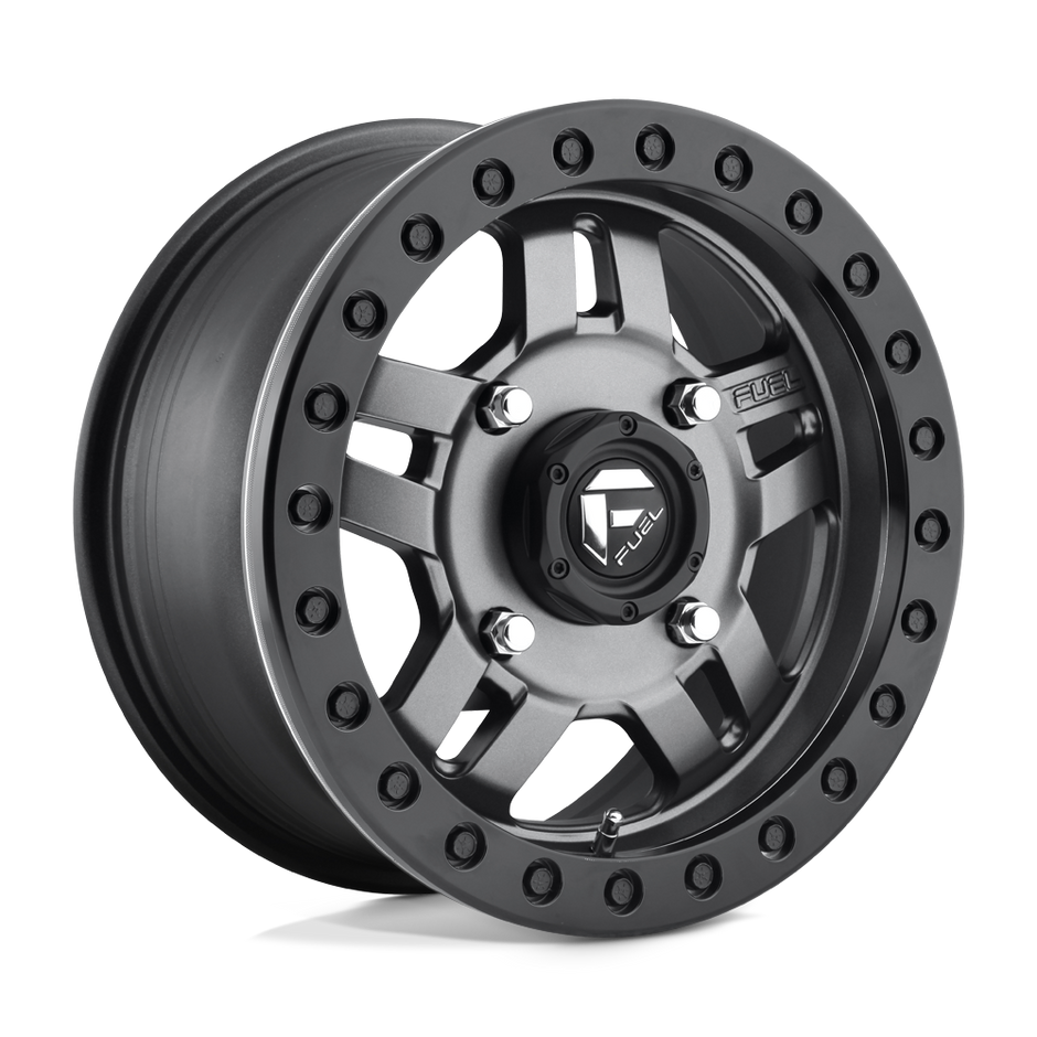 Fuel Wheels D918 Anza UTV Beadlock 14x7 Matte Gun Metal 13mm ET 110.1mm CB 4x137