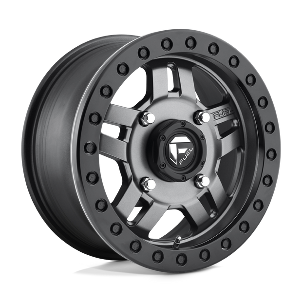 Fuel Wheels D918 Anza UTV Beadlock 14x7 Matte Gun Metal 13mm ET 110.1mm CB 4x137