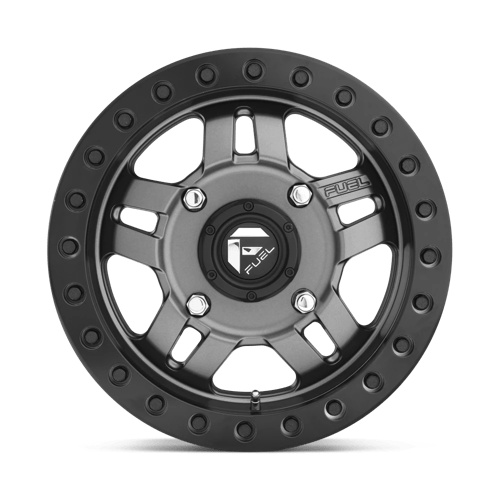 Fuel Wheels D918 Anza UTV Beadlock 14x7 Matte Gun Metal 13mm ET 110.1mm CB 4x137
