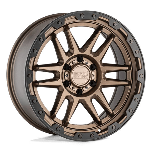 Black Rhino Hard Alloys Apache 17x8.5 Matte Bronze w/Black Ring & Bolts 0mm ET 87.1mm CB 6x135