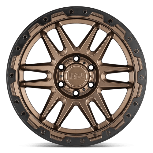 Black Rhino Hard Alloys Apache 17x8.5 Matte Bronze w/Black Ring & Bolts 0mm ET 87.1mm CB 6x135