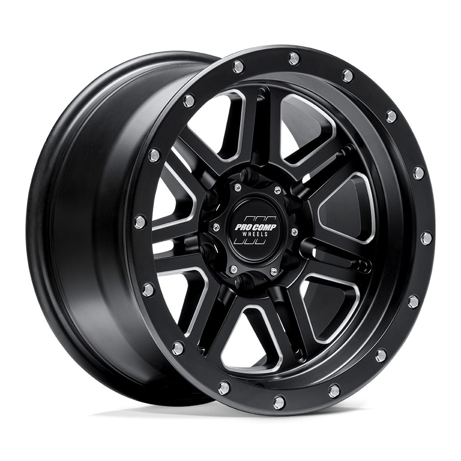 Pro Comp Alloys PA62 Apex 20x10 Satin Black Milled -18mm ET 108mm CB 5x139.7