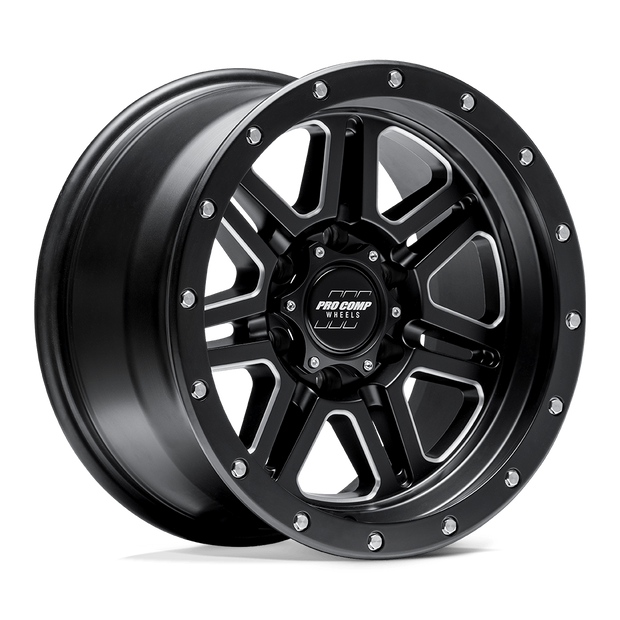 Pro Comp Alloys PA62 Apex 20x10 Satin Black Milled -18mm ET 108mm CB 5x139.7