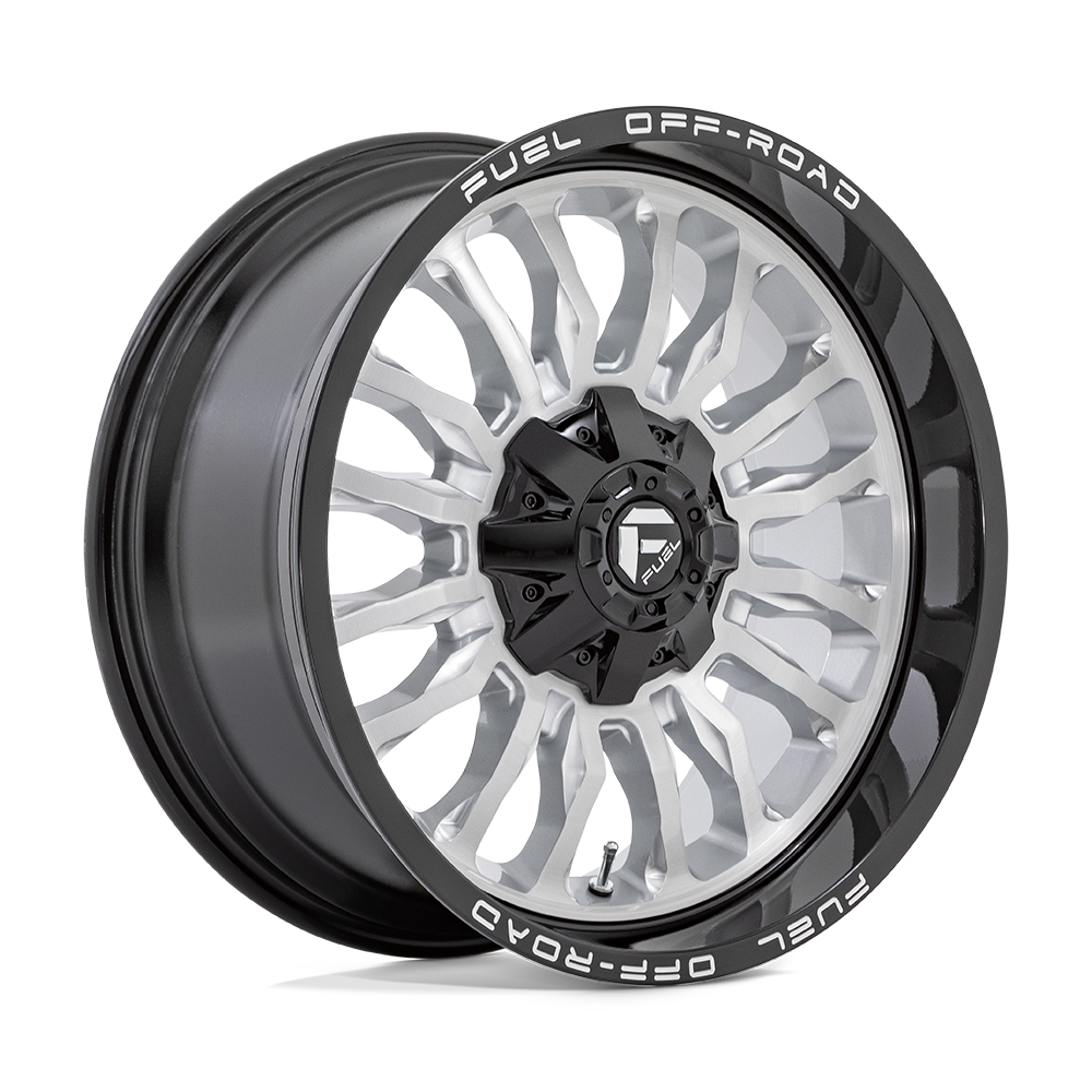 Fuel Wheels D798 ARC 20x10 Silver Brushed Face w/Black Lip -18mm ET 125.1mm CB 8x170