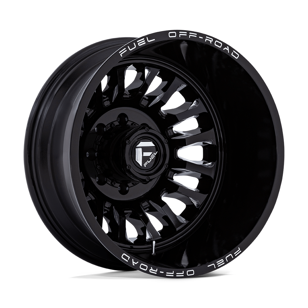 Fuel Wheels D868 ARC Dually-Rear Outer 20x8.25 Gloss Black Milled -201mm ET 125.1mm CB 8x170