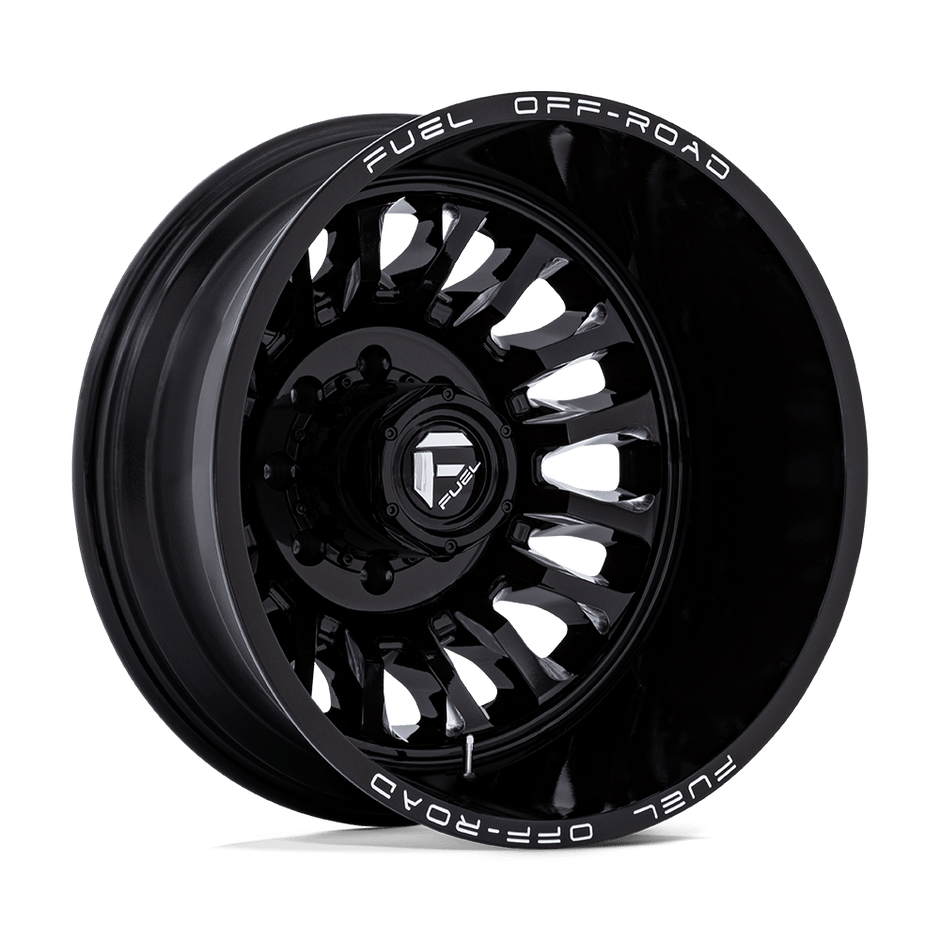 Fuel Wheels D868 ARC Dually-Rear Outer 20x8.25 Gloss Black Milled -201mm ET 125.1mm CB 8x170