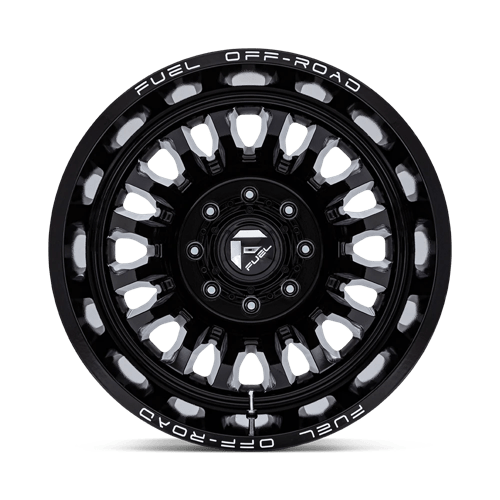 Fuel Wheels D868 ARC Dually-Rear Outer 20x8.25 Gloss Black Milled -201mm ET 125.1mm CB 8x170