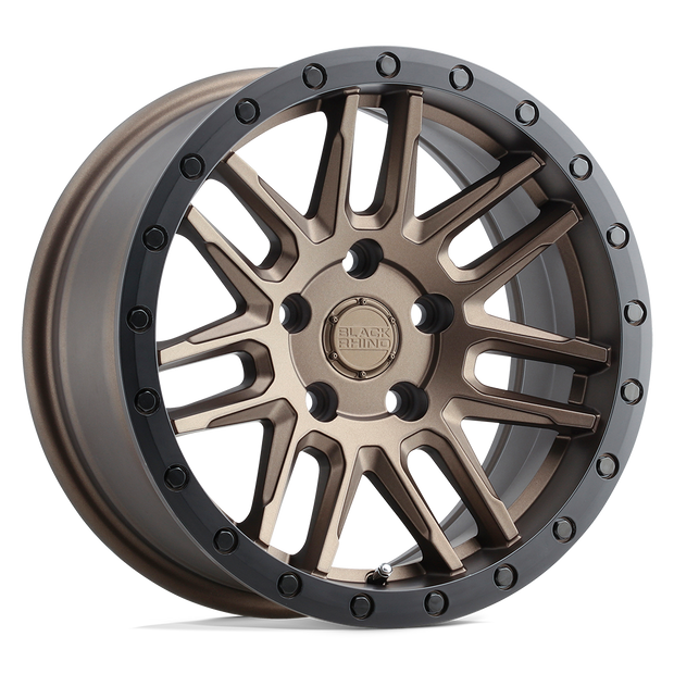 Black Rhino Hard Alloys Arches 17x8 Bronze w/Black Ring 30mm ET 56.15mm CB 5x100
