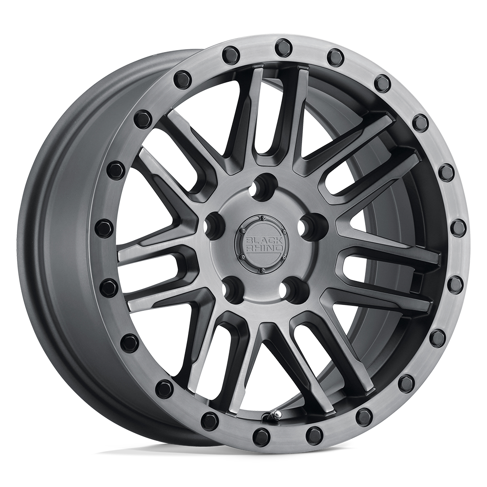 Black Rhino Hard Alloys Arches 20x9.5 Matte Brushed Gunmetal w/Black Bolts 0mm ET 84.1mm CB 5x130
