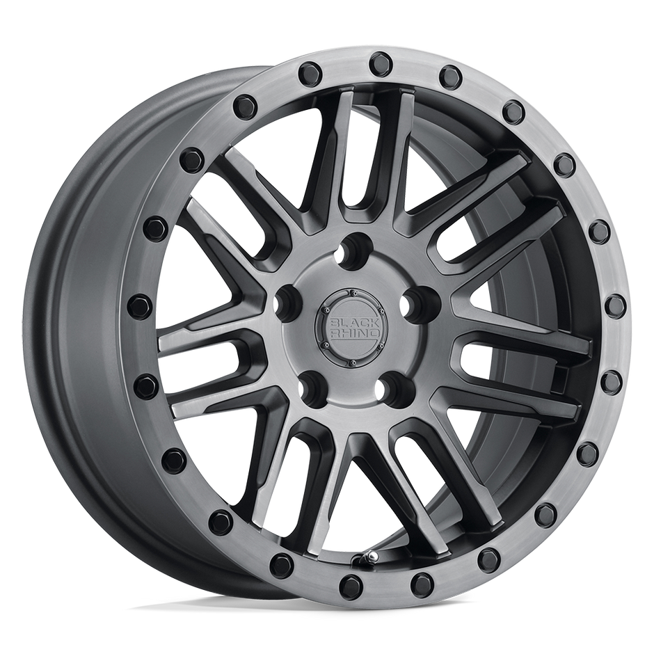 Black Rhino Hard Alloys Arches 20x9.5 Matte Brushed Gunmetal w/Black Bolts 0mm ET 84.1mm CB 5x130