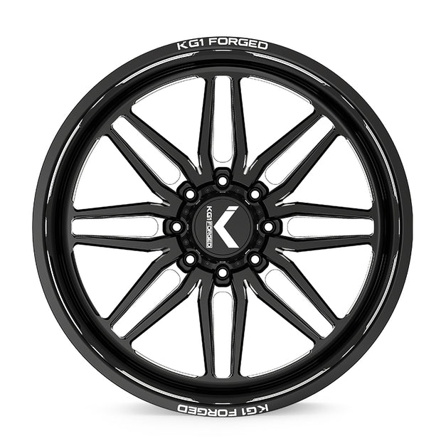 KG1 Forged KF002 Aristo 26x16 Gloss Black Milled -101mm ET 124.3mm CB 8x180