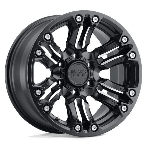 Black Rhino Hard Alloys Asagai 20x9.5 Matte Black & Machined 12mm ET 87.1mm CB 6x135