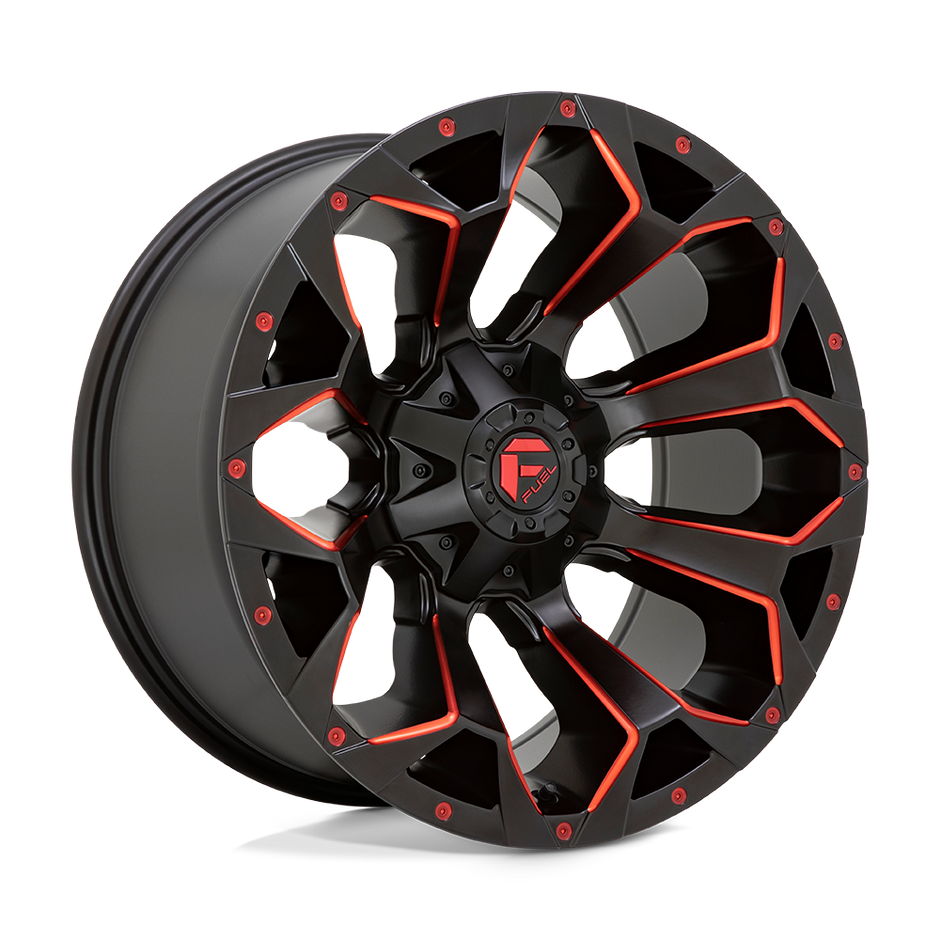 Fuel Wheels D787 Assault 17x8.5 Matte Black w/Red Milled 14mm ET 78.1mm CB 5x114.3/5x127