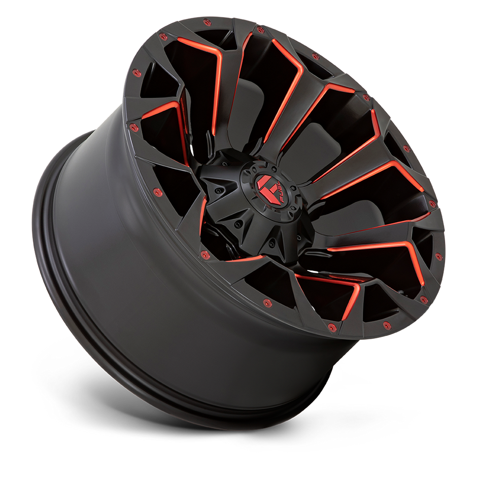 Fuel Wheels D787 Assault 17x8.5 Matte Black w/Red Milled 14mm ET 78.1mm CB 5x114.3/5x127