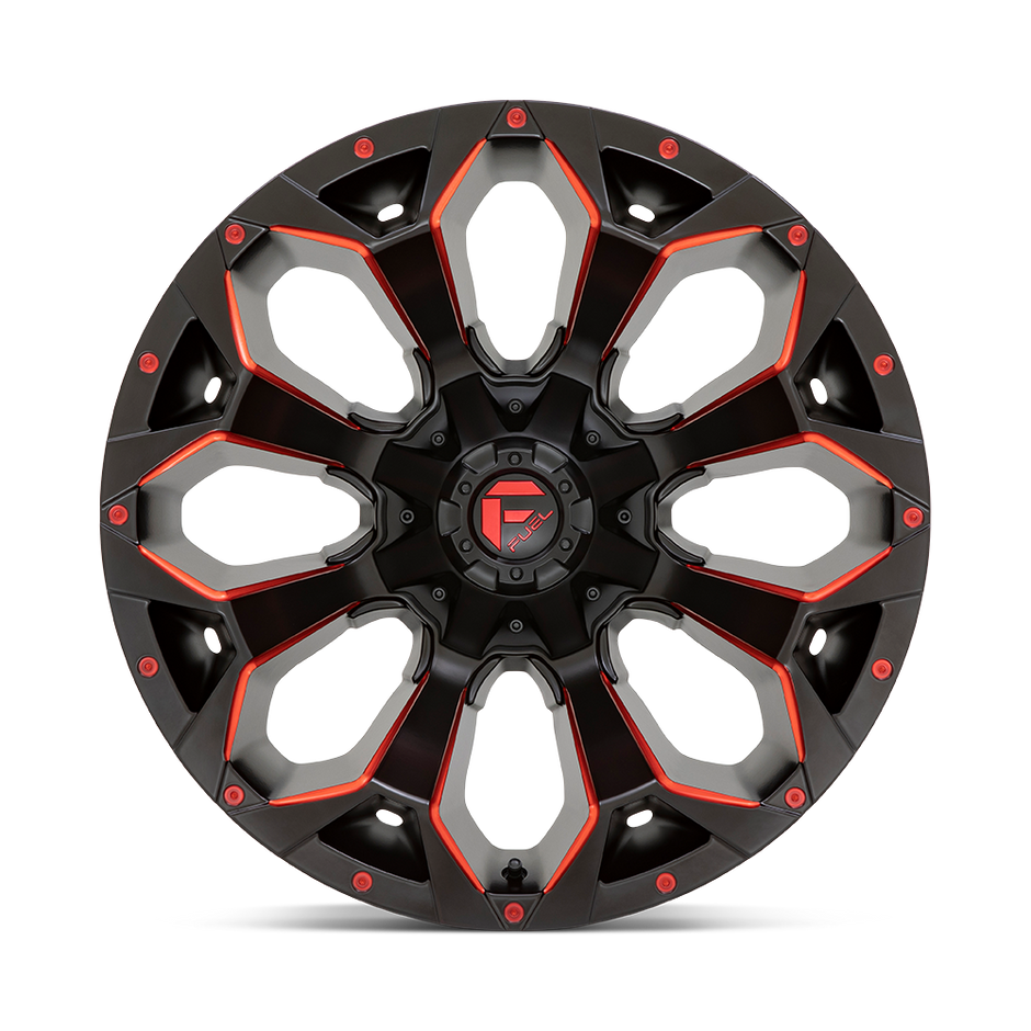 Fuel Wheels D787 Assault 17x8.5 Matte Black w/Red Milled 14mm ET 78.1mm CB 5x114.3/5x127