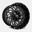 Hardrock Offroad Attack 20x12 Gloss Black Milled -51mm ET 125.2mm CB 8x165.1 wheel