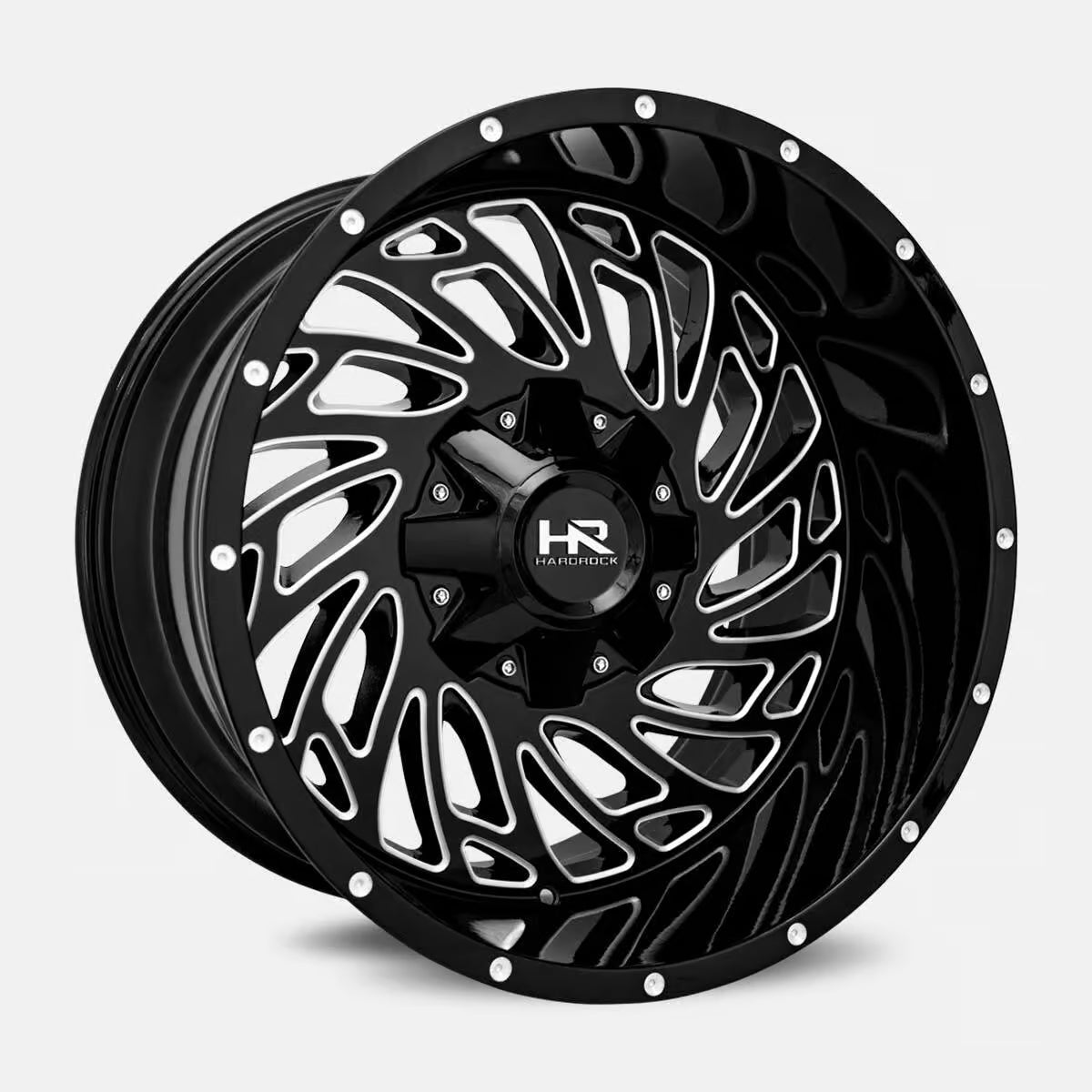Hardrock Offroad Attack 20x12 Gloss Black Milled -51mm ET 87mm CB 5x127/5x139.7 wheel