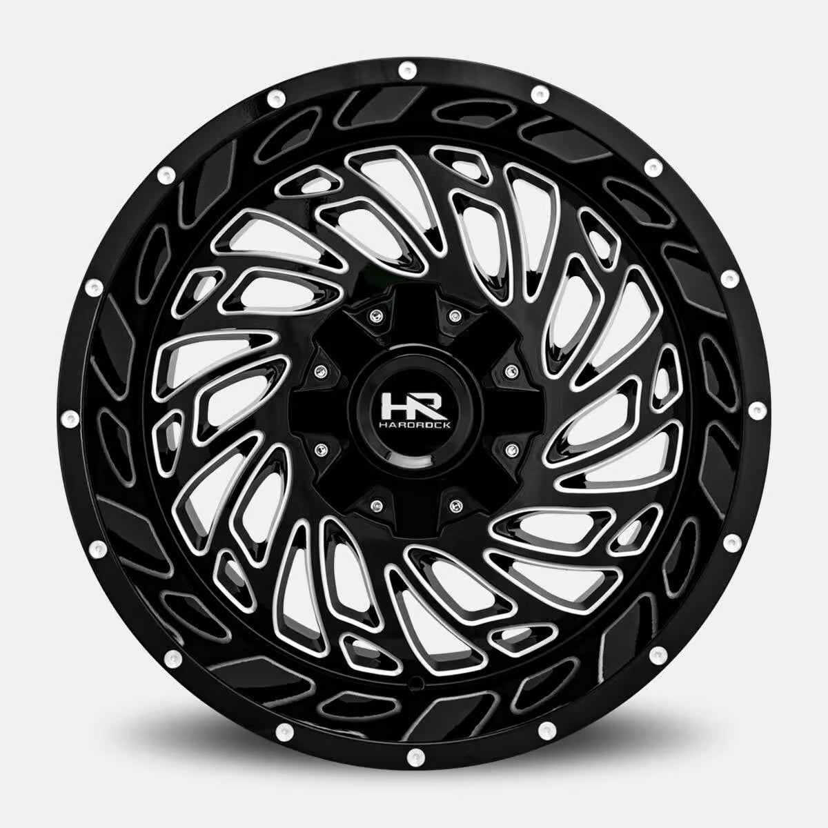 Hardrock Offroad Attack 20x12 Gloss Black Milled -51mm ET 87mm CB 5x127/5x139.7 wheel