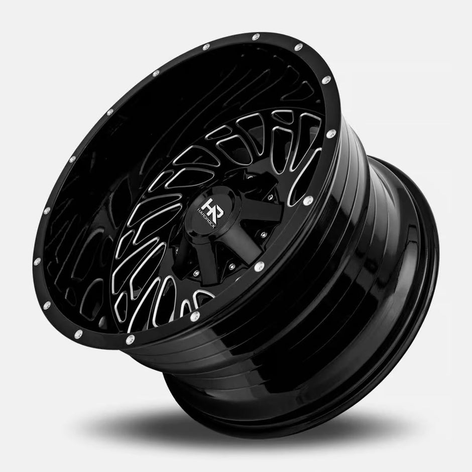 Hardrock Offroad Attack 20x10 Gloss Black Milled -19mm ET 87mm CB 5x127/5x139.7 wheel