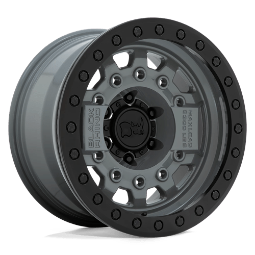 Black Rhino Hard Alloys Avenger Beadlock 17x8.5 Battleship Gray Black Hardware 0mm ET 112.1mm CB 6x139.7