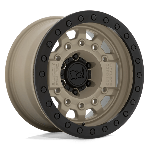 Black Rhino Hard Alloys Avenger Beadlock 17x8.5 Desert Sand w/Black Hardware 0mm ET 112.1mm CB 6x139.7