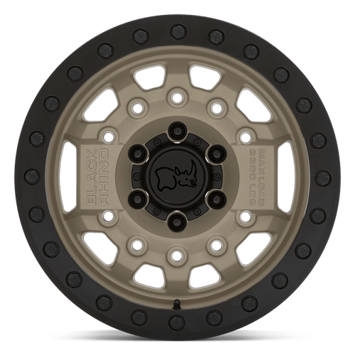 Black Rhino Hard Alloys Avenger Beadlock 17x8.5 Desert Sand w/Black Hardware 0mm ET 112.1mm CB 6x139.7