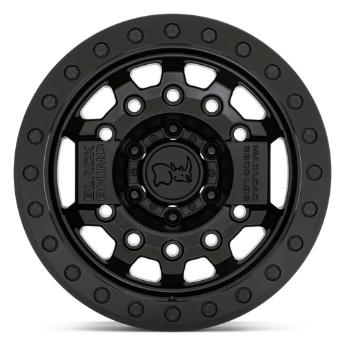 Black Rhino Hard Alloys Avenger Beadlock 17x8.5 Matte Black w/Black Hardware -32mm ET 71.5mm CB 5x127